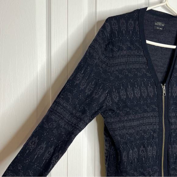 All Saints luxury unisex wool cotton zip cardigan charcoal grey size small - Picture 4 of 12